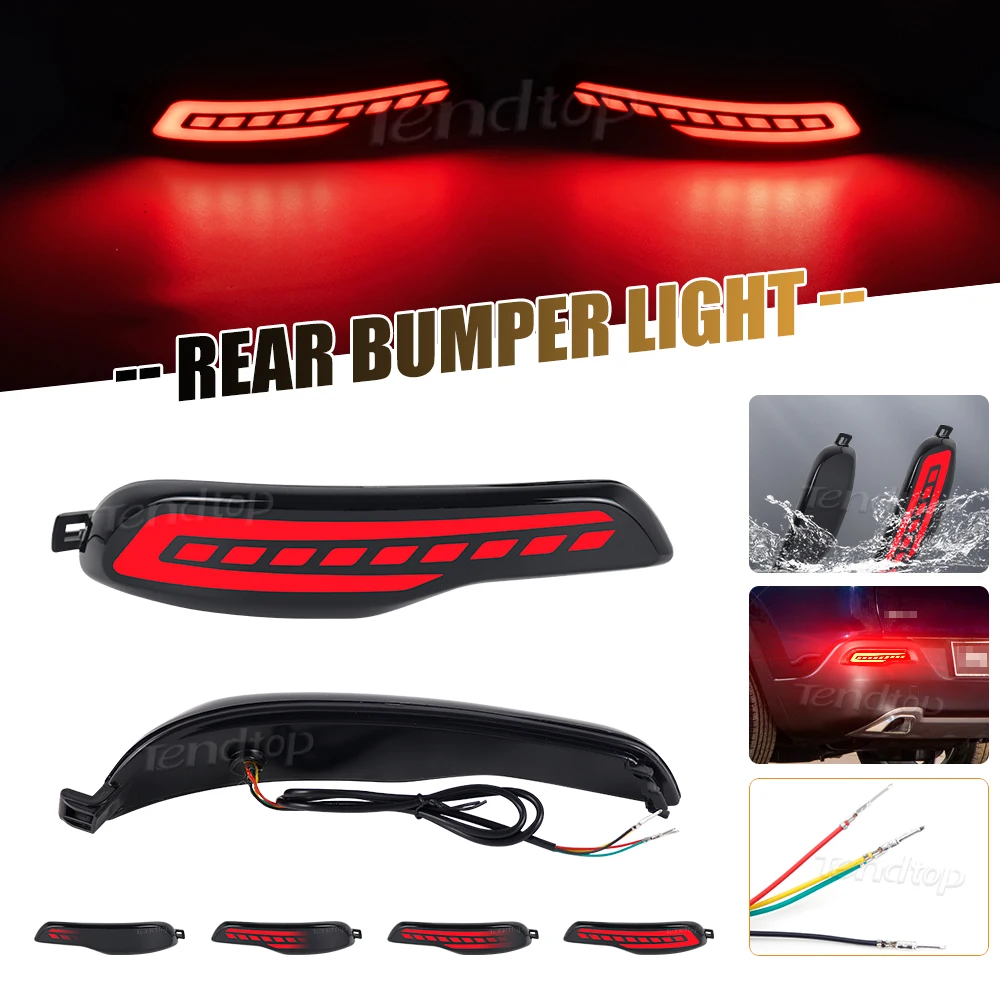 

Dynamic LED Rear Bumper Reflector Tail Brake Light Turn Signal Light For Jeep Grand Cherokee 2014 2015 2016 2017 2018