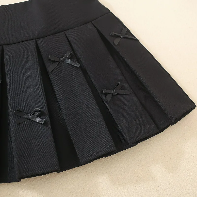 LILIGIRL 2025, einfarbiger Faltenrock für Mädchen, Herbst-Rock für kleine Mädchen, koreanischer Kinderrock im College-Stil – Detail 10