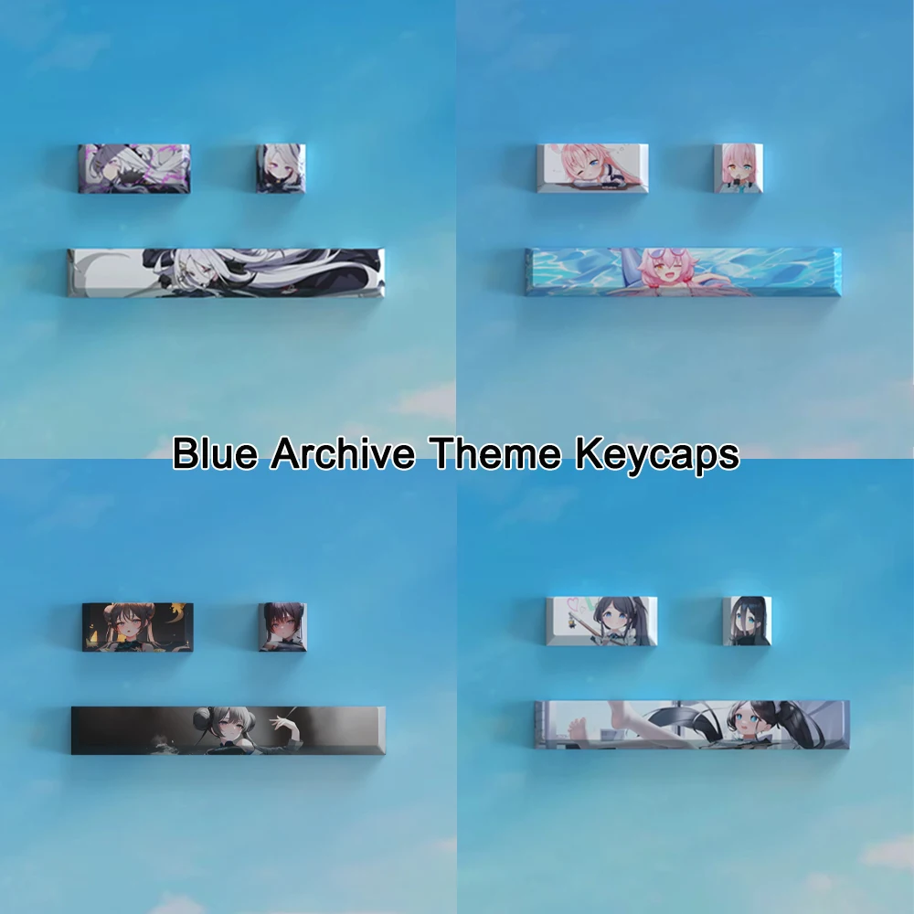 Blue Archive Kisaki Shirasu Azusa Anime Theme Keycaps 3Keys Mechanical Keyboard Cherry Game Cute Festival Gift Peripheral Keycap