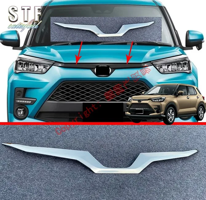 ABS Chrome Front Grille Around Trim For Toyota Raize A200A\210A 2019 2020 Car Accessories Stickers