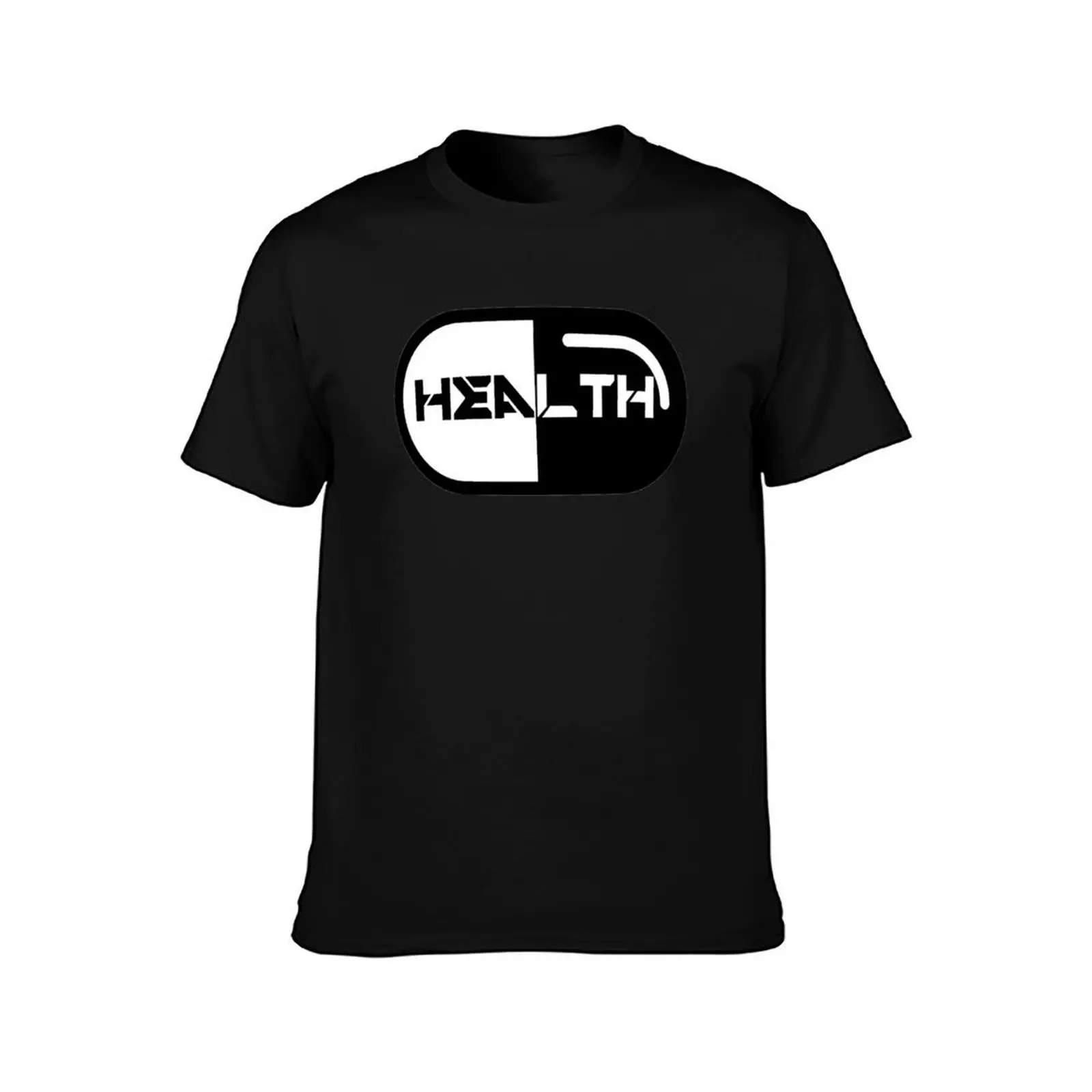H E A L T H Capsule Logo T-Shirt Big Size Short Sleeve Casual Top