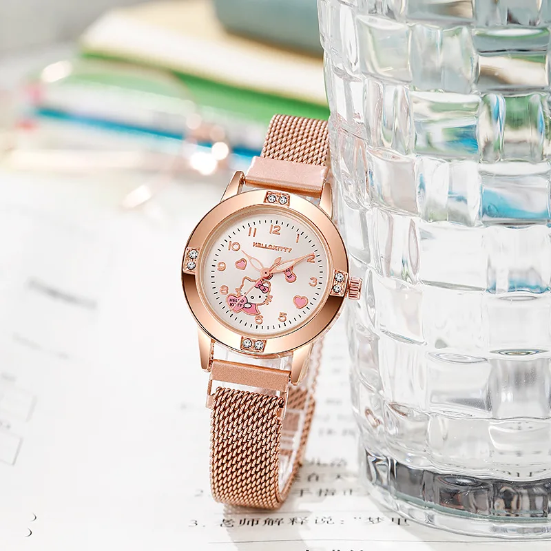 Japanese Cartoon Sanrio Watch Hello Kitty Cinnamoroll Kawaii Girls Fashion Waterproof Quartz Watch Exquisite Gift - view 4