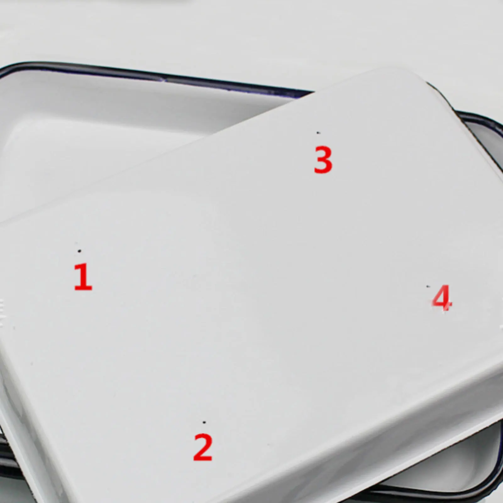 Thickened Enamel Plate with Lid Heat Resistant Non-Stick Baking Tray Food Storage Preservation Cooking Oven Pan