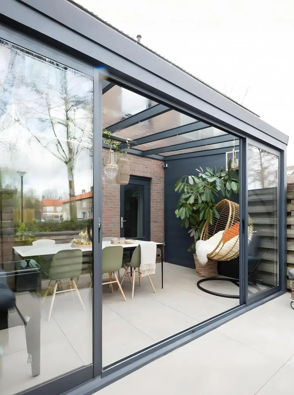 Patio Front Entry Sliding Door House Garden Balcony Room Double Glazed Custom Aluminum Alloy Profile Home Decor