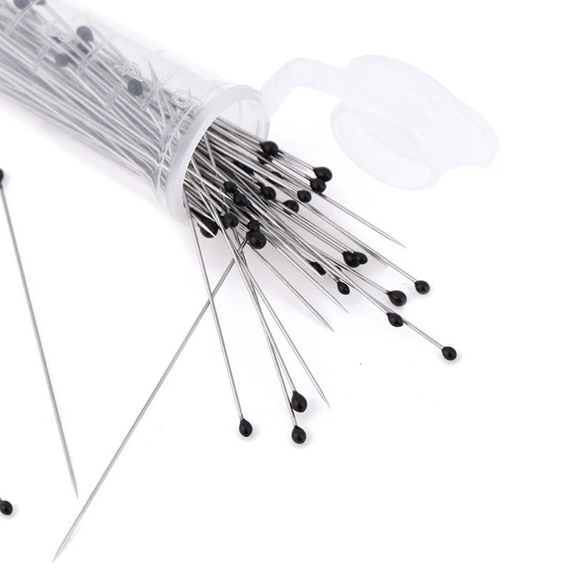 100 PCS Nsect Pins ago per campioni in acciaio inossidabile con scatola di plastica per laboratorio scolastico entomologia ago per insetti dissezione del corpo