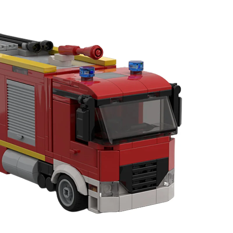 366ピース輸送タンク消防車MOCカスタマイズモジュラービルディングブロックブリック子供向け人気シンプルクリエイティブDIYホリデートイギフト