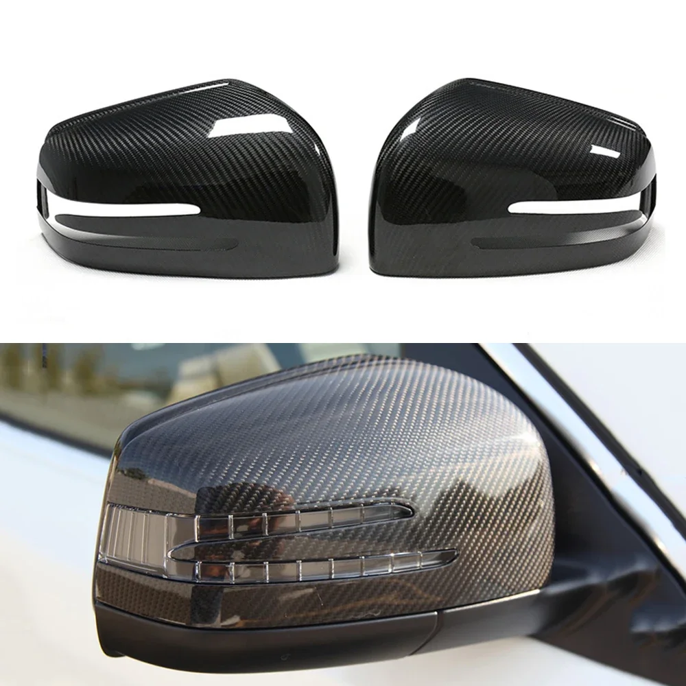 for Mercedes Benz W176 W246 W204 W212 W221 C117 X204 X156 Replacement Real Carbon Fiber or Black Rearview Side Mirror Cover Caps