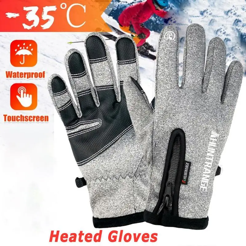 Heated Cycling Gloves Touchscreen Heated Hand Warmer USB Winter Warm Gloves Outdoor Fishing Skiing Motorcycle Bicycle Glove