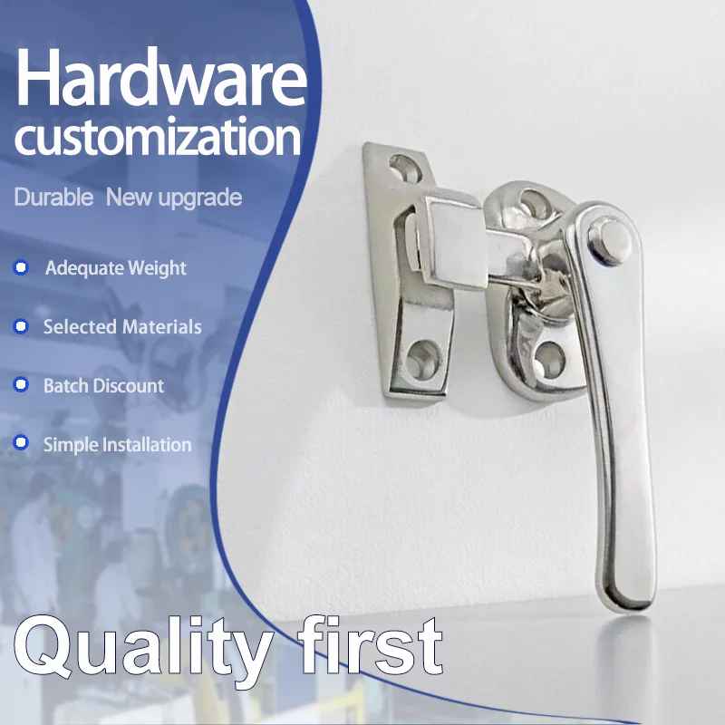1sets Sealed Soundproof Rotating 304 Stainless Steel Handle For Steam Cabinet Door Handle Industrial Equipment