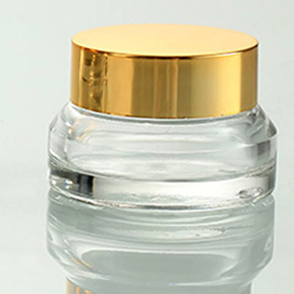 

6Pcs Small Glass Cream Jars Leak-Proof Refillable Containers Portable Travel Bottle for Skin Hair Care