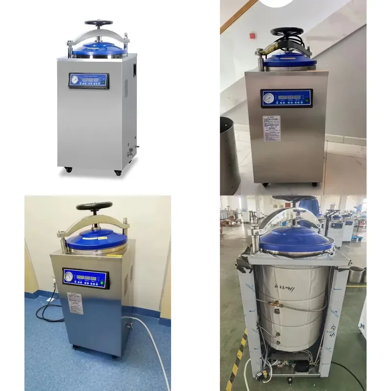 for CE approved hospital best price 35L 50L 75L 100L digital vertical autoclave with pulsating vacuum drying function