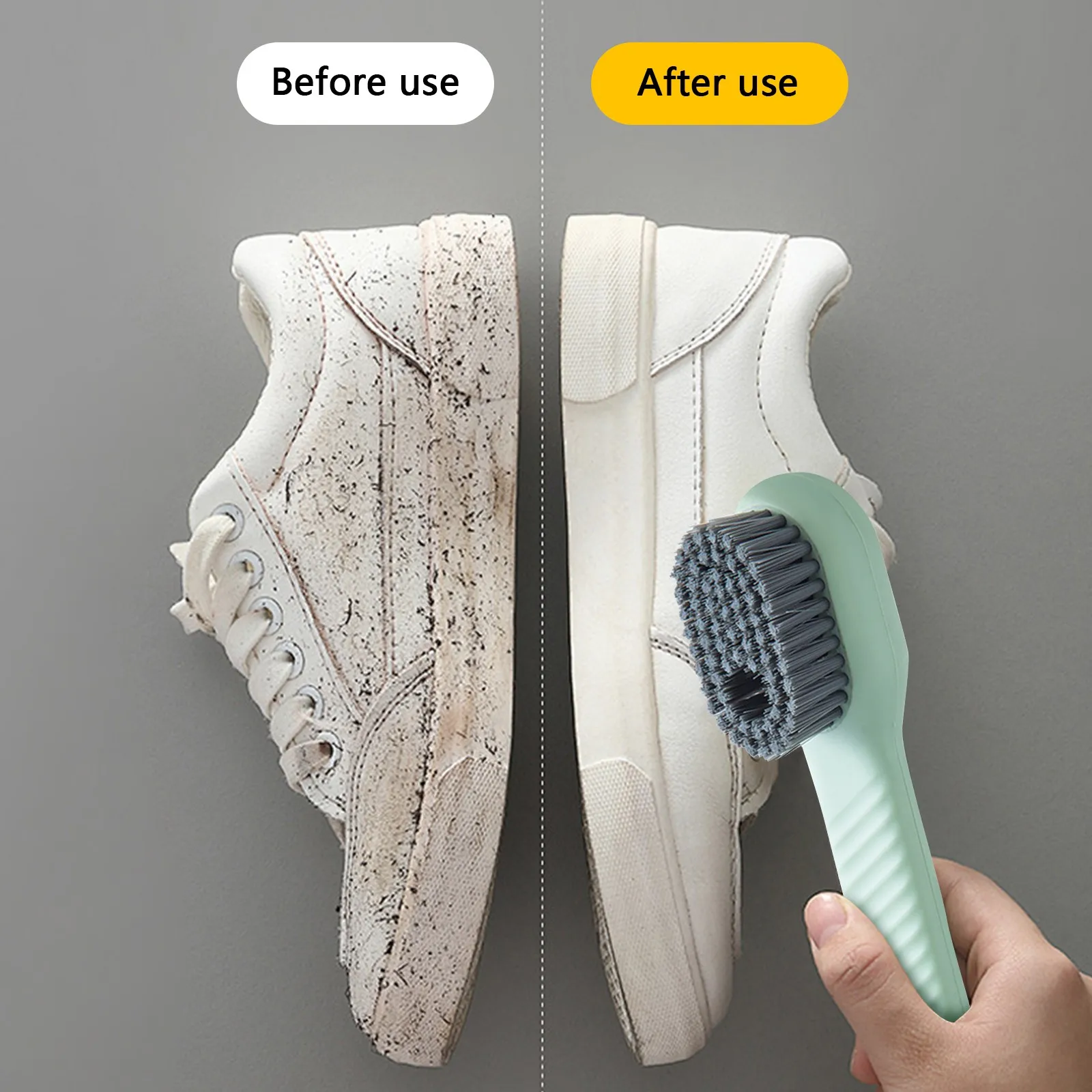 Multifunction Cleaning Shoe Brush With Hooks Soft Automatic Liquid Shoe Brush Long Handle Clothes Soap Brush Clean Tool