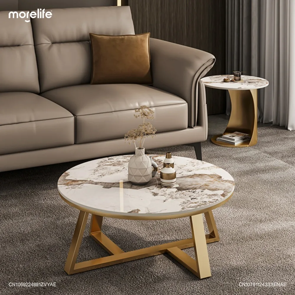 

Light Luxury Nordic Coffee Tables Round Simple Aesthetic Unique Apartment Bar Club Office Side Table Muebles Furniture K01