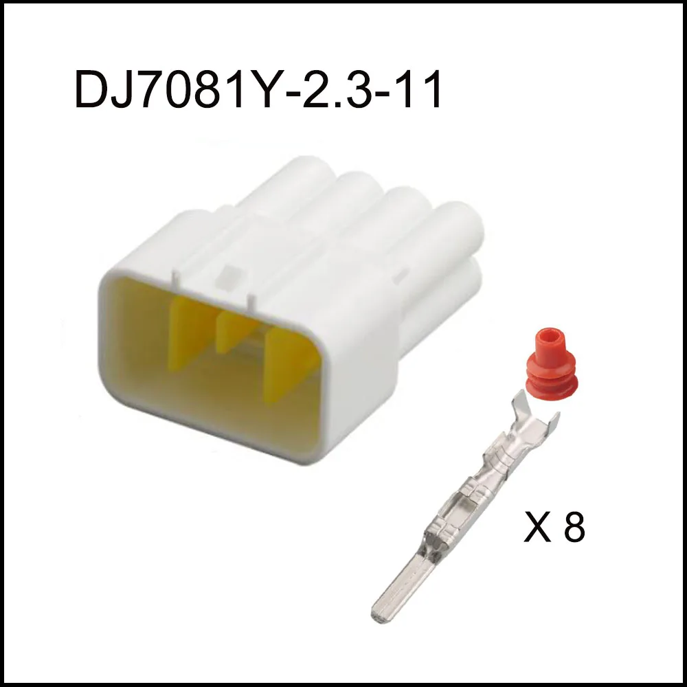 100Set DJ7081Y-2.3-11/21 automotive Waterproof male female wire connector terminal plug 8 pin socket