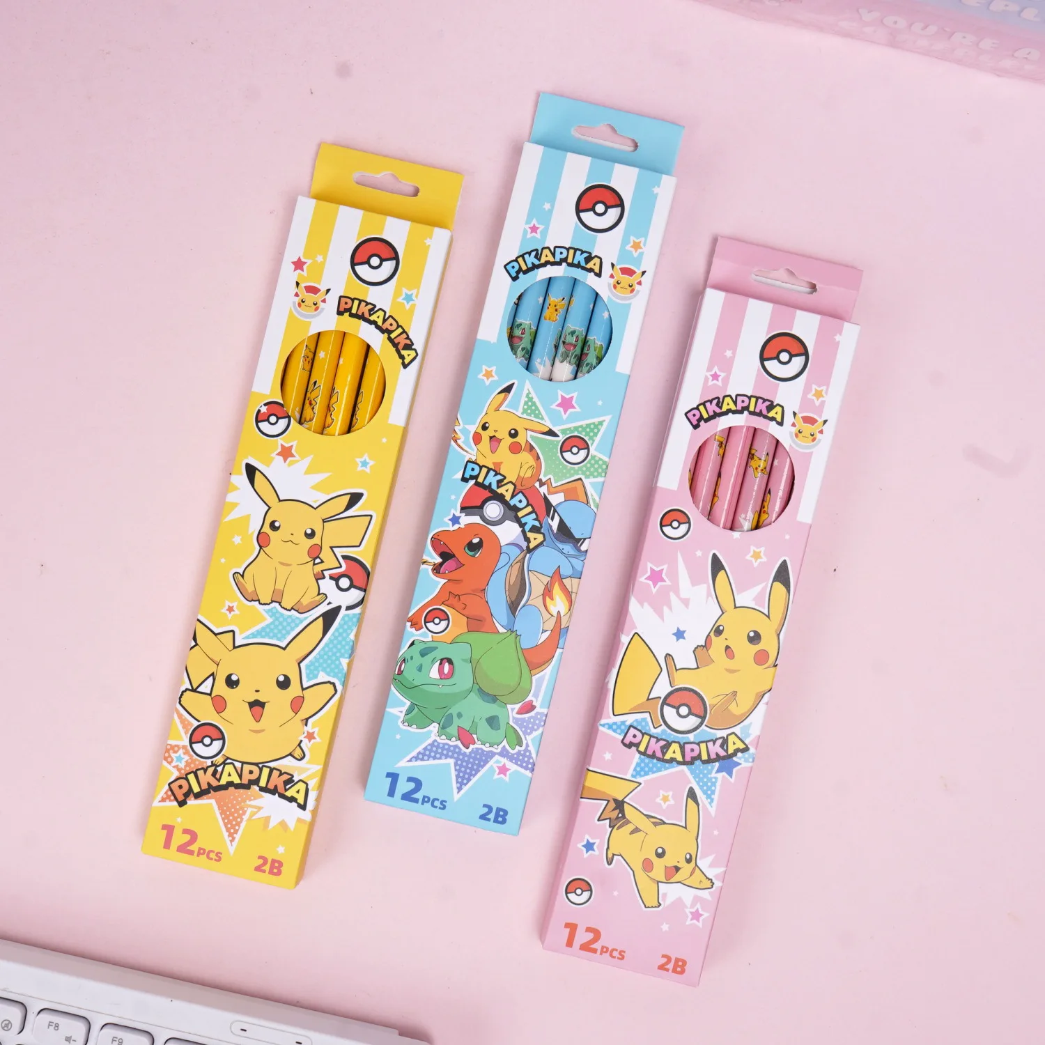 

Cute Cartoon Figure Pikachu Wooden Pencil Student Safety HB Pencils,Pencils with Eraser,Student Stationery Supplies Kids Gifts