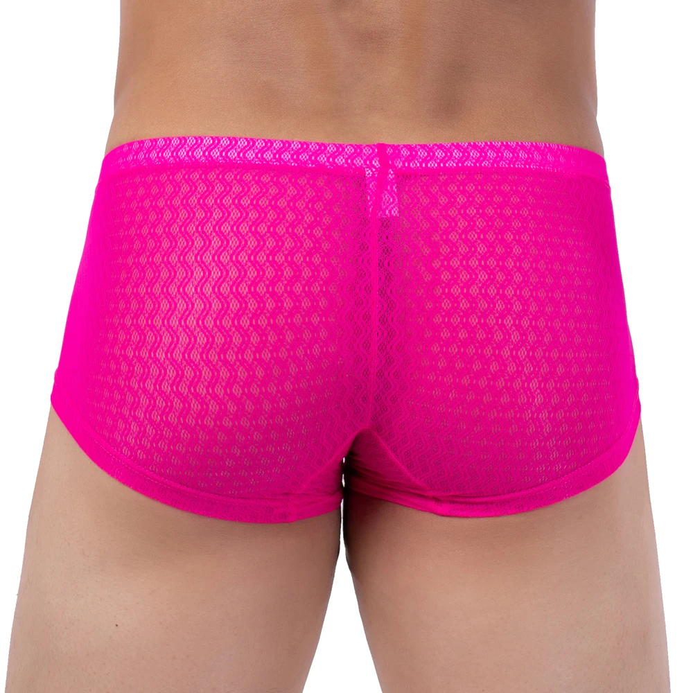 IKingsky Männer der Spitze Boxer Briefs Sehen Durch Ausbuchtung Shorts Unterwäsche Sexy Semi Sheer Stamm Unter Höschen