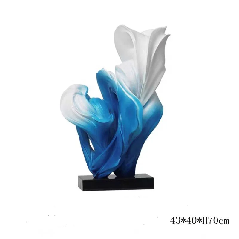 *flo New Design Interior Custom Floor  Flower Sculpture Modern Art Abstract Design Living Room Decoration  Resin Sculpture