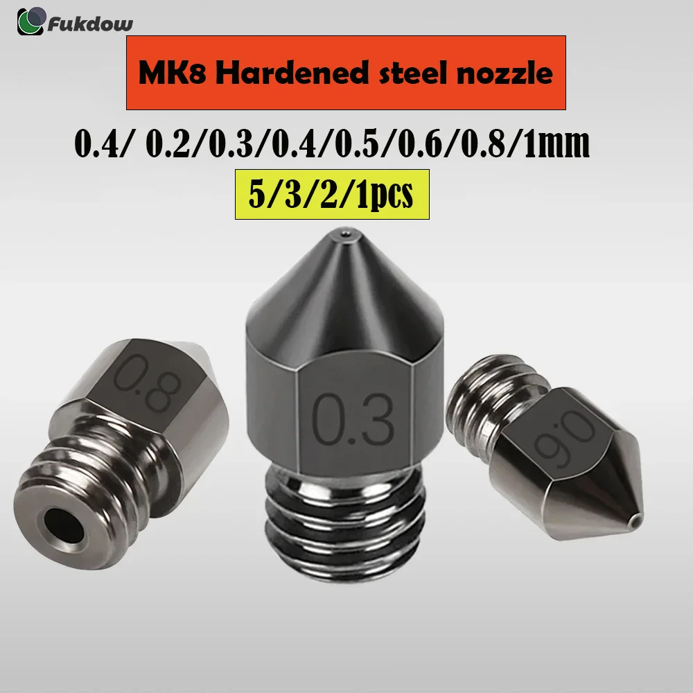 MK8 сопло из закаленной стали сопло 1,75 мм нить для Ender 3 3S Pro V2 Mk8 сопла для Makerbot pro Prusa i3 CR10 Anet A8 A8 +