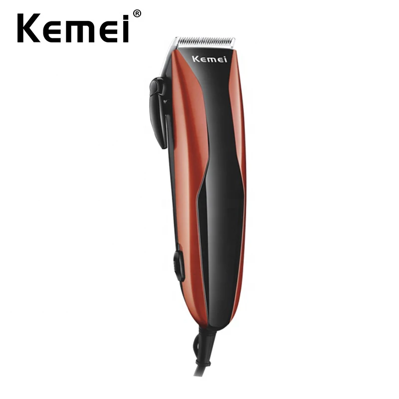 Kemei 10w Professional Corded hair Clipper Electric Hair Cutting Trimmer Sharpening Blades plug in Grooming kit with Taper Lever