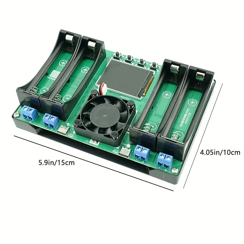 4 Channel CD Display 18650 Lithium Battery Capacity Tester MAh MWh Digital Battery Power Detector Module Type-C Port Upgraded Ve
