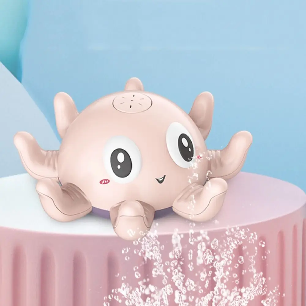 LED Light Up Baby Bath Toys Automatic Spray Colorful Kids Toddler Bath Toy Floating Electric Water Spray Octopus Toy Toddlers