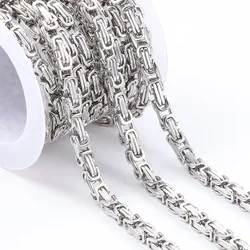 1Meters Stainless Steel 4mm Imperial Chains For Jewelry Making Supplies DIY Charms Necklace Hip Hop Bracelet Accessorie Findings