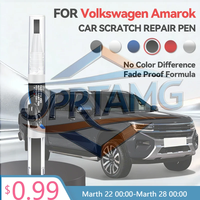 

2026 Hot Car Sticker For Volkswagen Amarok Paint Repair Pen Touch Up Scratch Remover DIY Auto Accessories Black White Gre