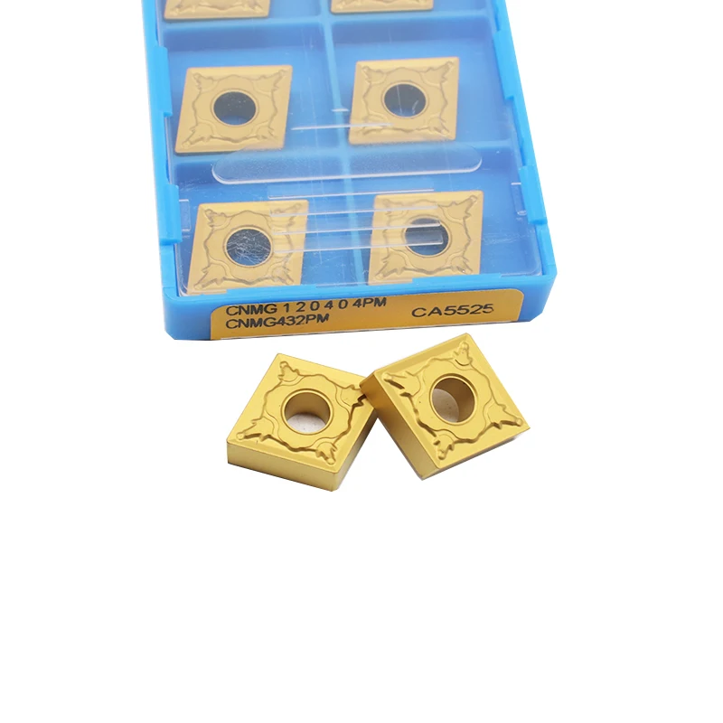 10PCS CNMG120404 CNMG120408 PM CA5525 High quality Carbide Insert CNC lathe External Turning Tool Insert For Steel