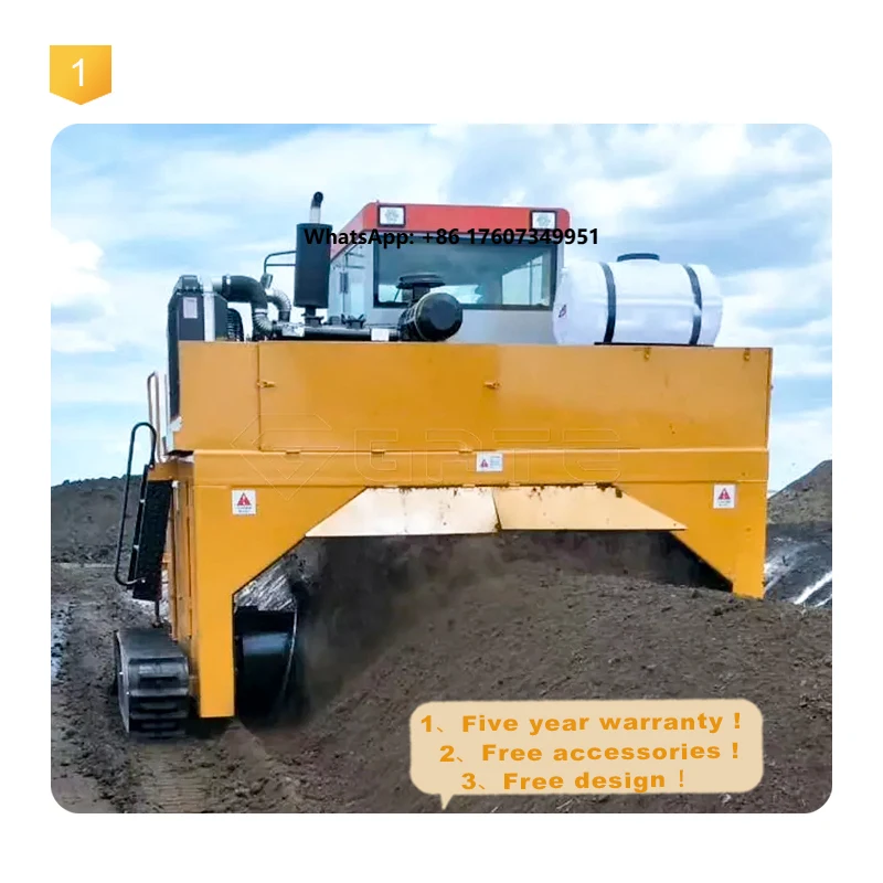 

The Factory Supplies Fertilizer Organic Fertilizer Chicken Manure Price of Crawler Mushroom Composting Turnover Machine