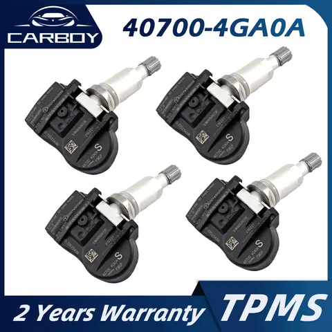 40700-4GA0A 인피니티 Q50 2013-2015 Nissan Skyline 2014-2019 용 타이어 압력 모니터링 시스템 TPMS 407004 GA0A S 180052037 C 4PCS