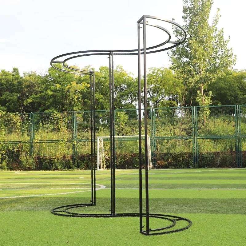Modern Double-Layer S Shaped Backdrop Stand Curved Wave Arch Frame for Wedding Decor