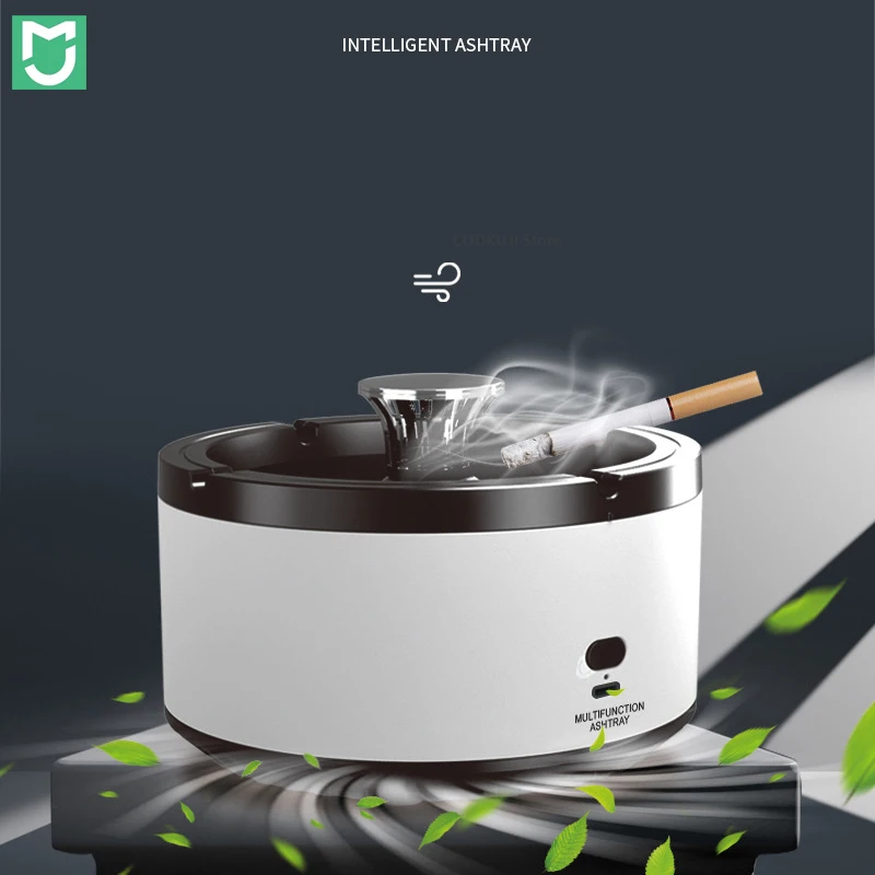 New Mijia Multipurpose Ashtray with Air Purifier Function for Filtering Second-Hand Smoke From Cigarettes Remove Odor Smoking