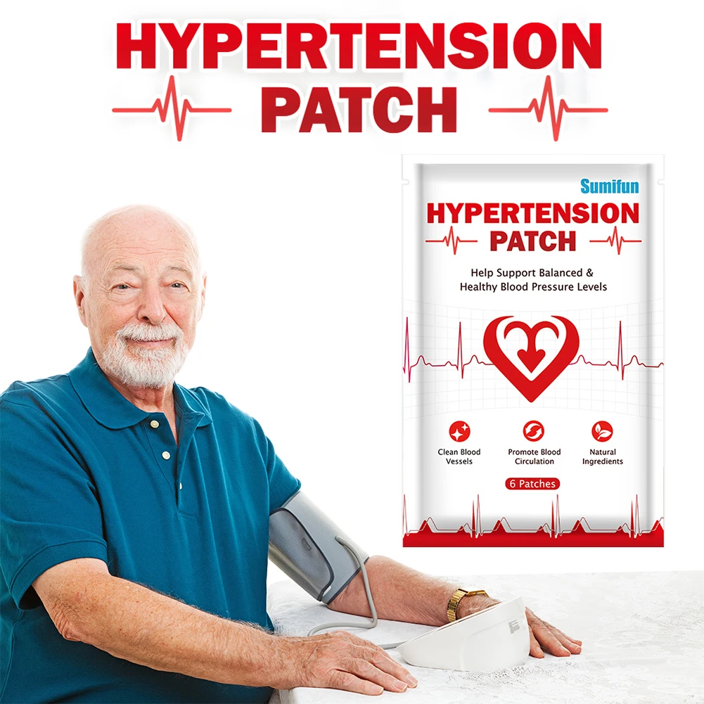 Hypertension Herbal Medical Patch Reduce High Blood Pressure Clean Blood Vessels