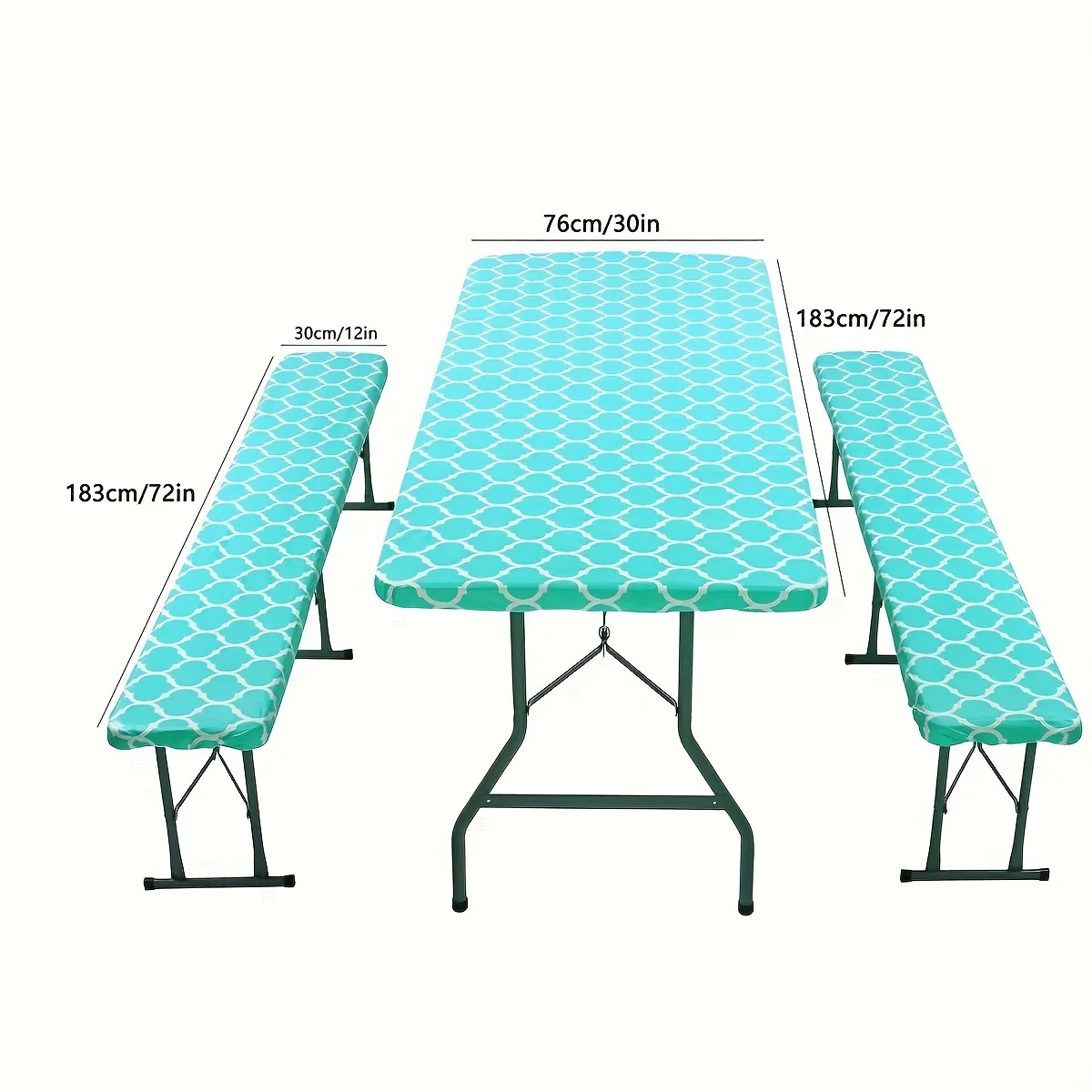 3pcs Waterproof and Dustproof Garden Tablecloth Set - Rectangle Polyster Tablecover for Party, Picnic, and Dinner Decoration