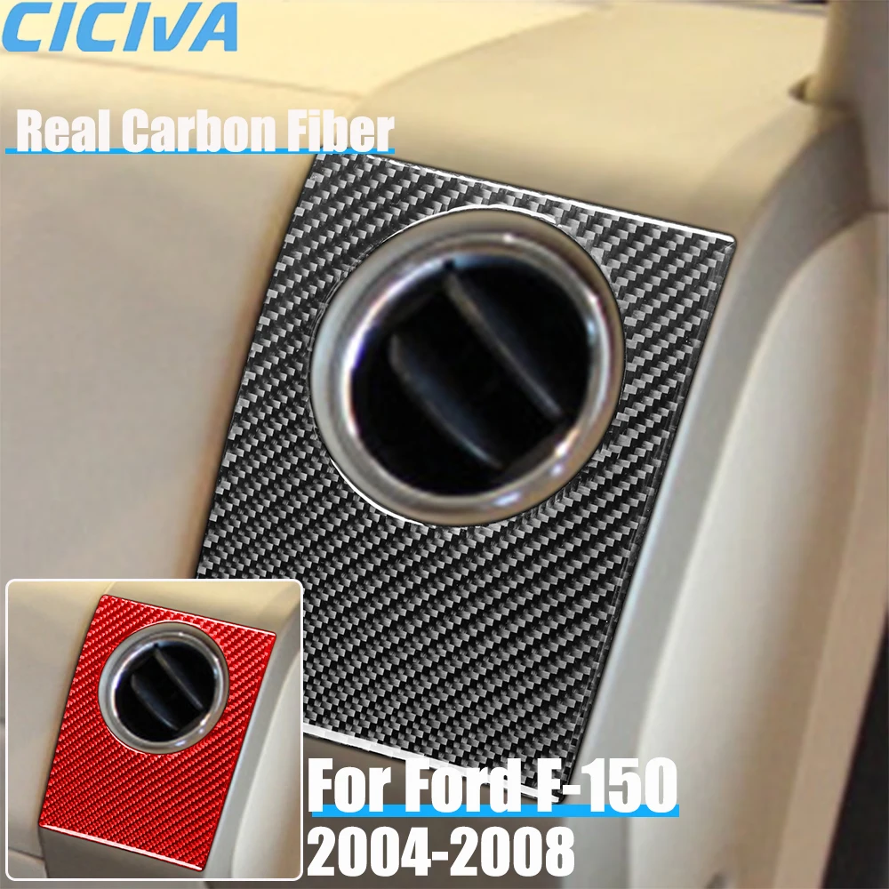 

Real Carbon Fiber Car Accessories Passenger Dashboard Air Vent Cover Soft Sticker For Ford F150 FX4 2004 2005 2006 2007 2008