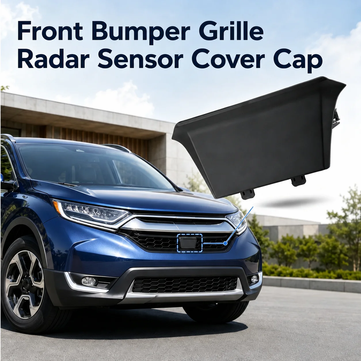 Front Bumper Grille Radar Sensor Cover Cap for Honda CR-V EX EX-L LX Touring 1.5T 2.4L 2017 2018 2019 71124TLAA00 HO1201100