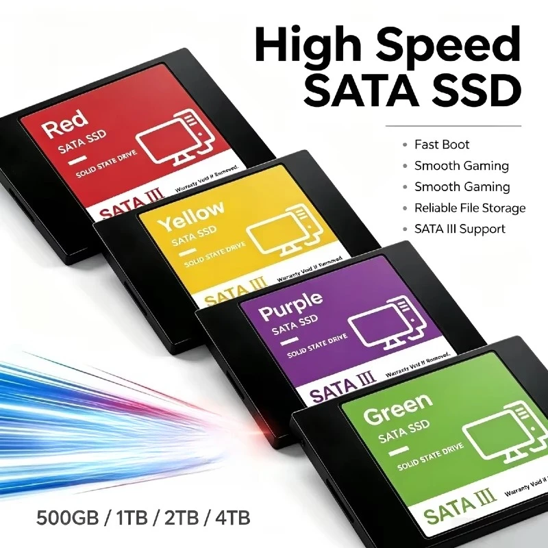 2026 Original 2.5 Inch SATA3 Internal SSD 500GB 1TB 2TB 4TB Solid State Drive Hard Disk for Laptop Desktop Pro Max Unit Plus