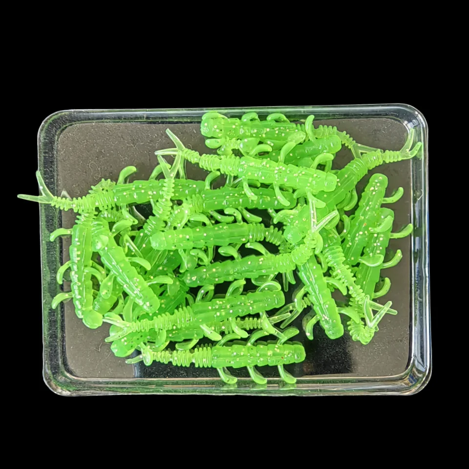MUKUN 20PCS TPE Mini Wurm Weiche Angeln Lockt Jig Wobbler 0,35g/40mm Silikon Künstliche Köder Bass karpfen Pesca Angelgerät – Detail 6