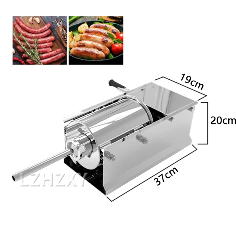 3L Horizontal Manual Stainless Steel Sausage Stuffer Machine Sausage Maker Filling Sausage Filler Meat Tools