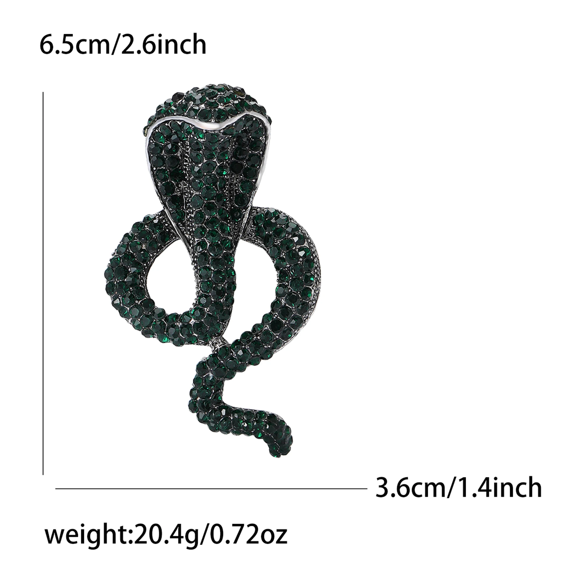 Beaut&Berry Shining Crystal Snake Brooches for Women Unisex Animal Pins Casual Party Accessories New Gifts Friends Decoration