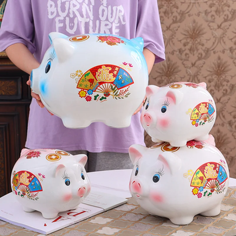 Piggy Coin Money Storage Saving Cute Ornament Ceramic Decoration