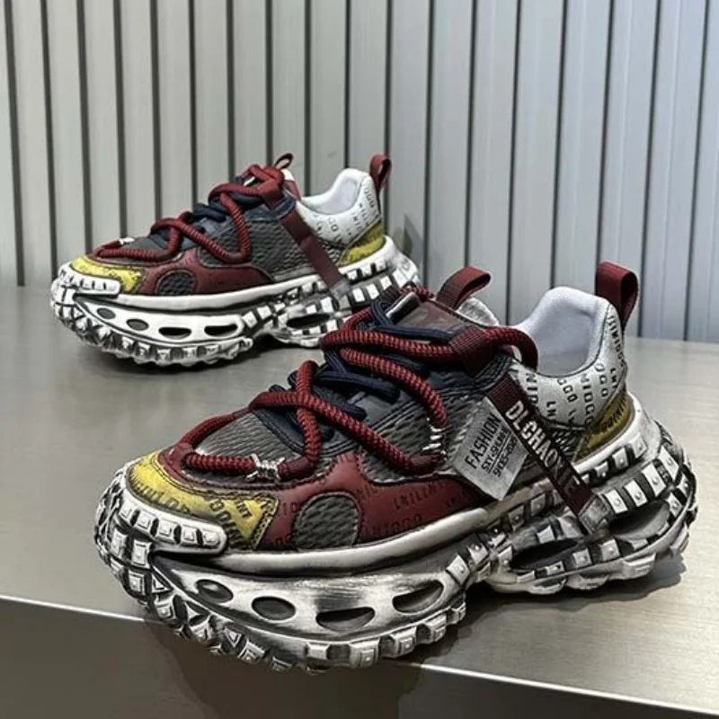 

Модные и удобные сетчатые кроссовки зеленого цвета, новинка осени 2026 года, мужские спортивные туфли с толстой подошвой, дышащие, нескользящие, для баскетбола