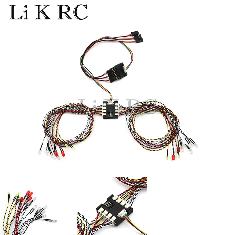 

16 LED Light System Front & Rear Lamp Group Turn Light for RC Crawler Car TRX-4 Axial SCX10 WPL D12 MN99S MN86S