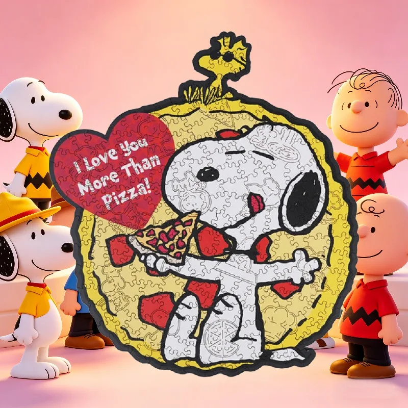 Peanuts Anime One Slice At A Time Theme Wooden Puzzle for Adults Entertainment and Leisure Jigsaw Relax Family Game Holiday Gift