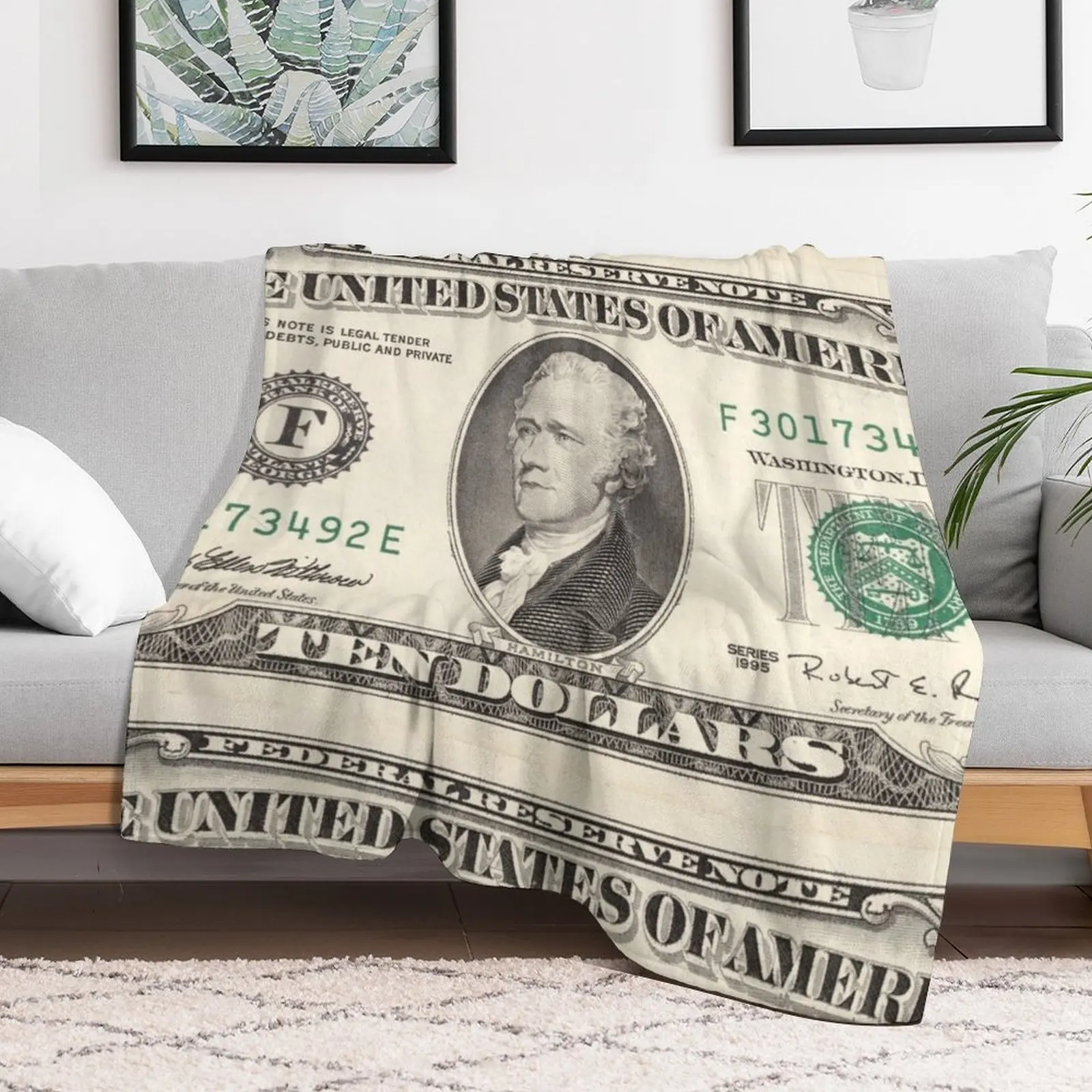 United States ten-dollar bill - Alexander Hamilton Throw Blanket christmas decoration Travel Luxury For Baby Blankets