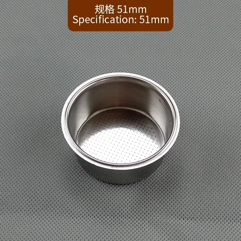 Bottomless Coffee Machine Handle, Bracket Accessories, Filter Powder Cup, Aluminum Alloy, 51mm