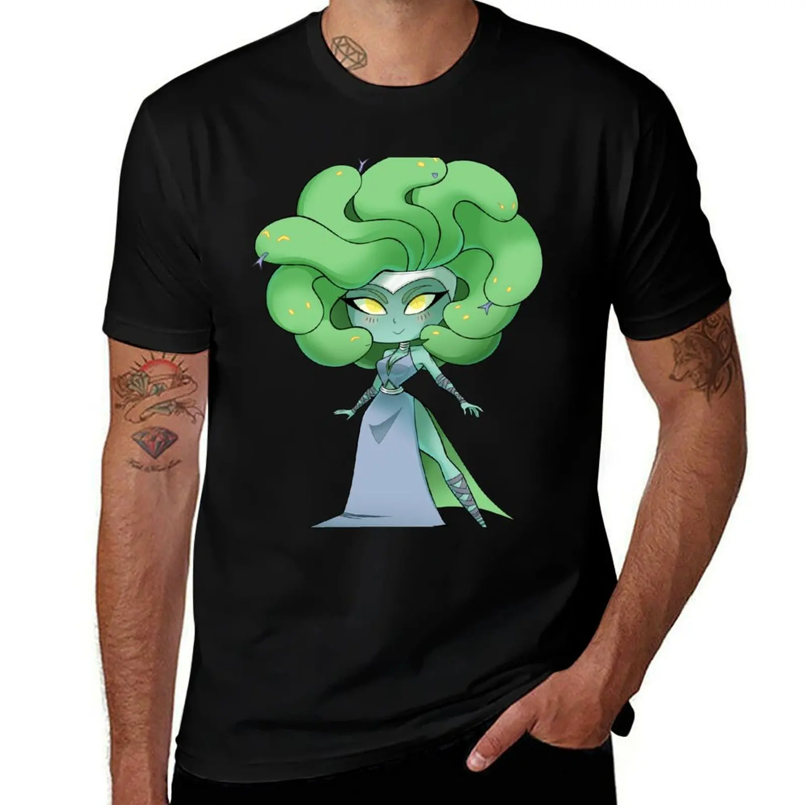 

Lady Medusa - Cute D&D Adventures T-Shirt t shirts for man cotton mens graphic t shirts funny t shirts man T-shirt