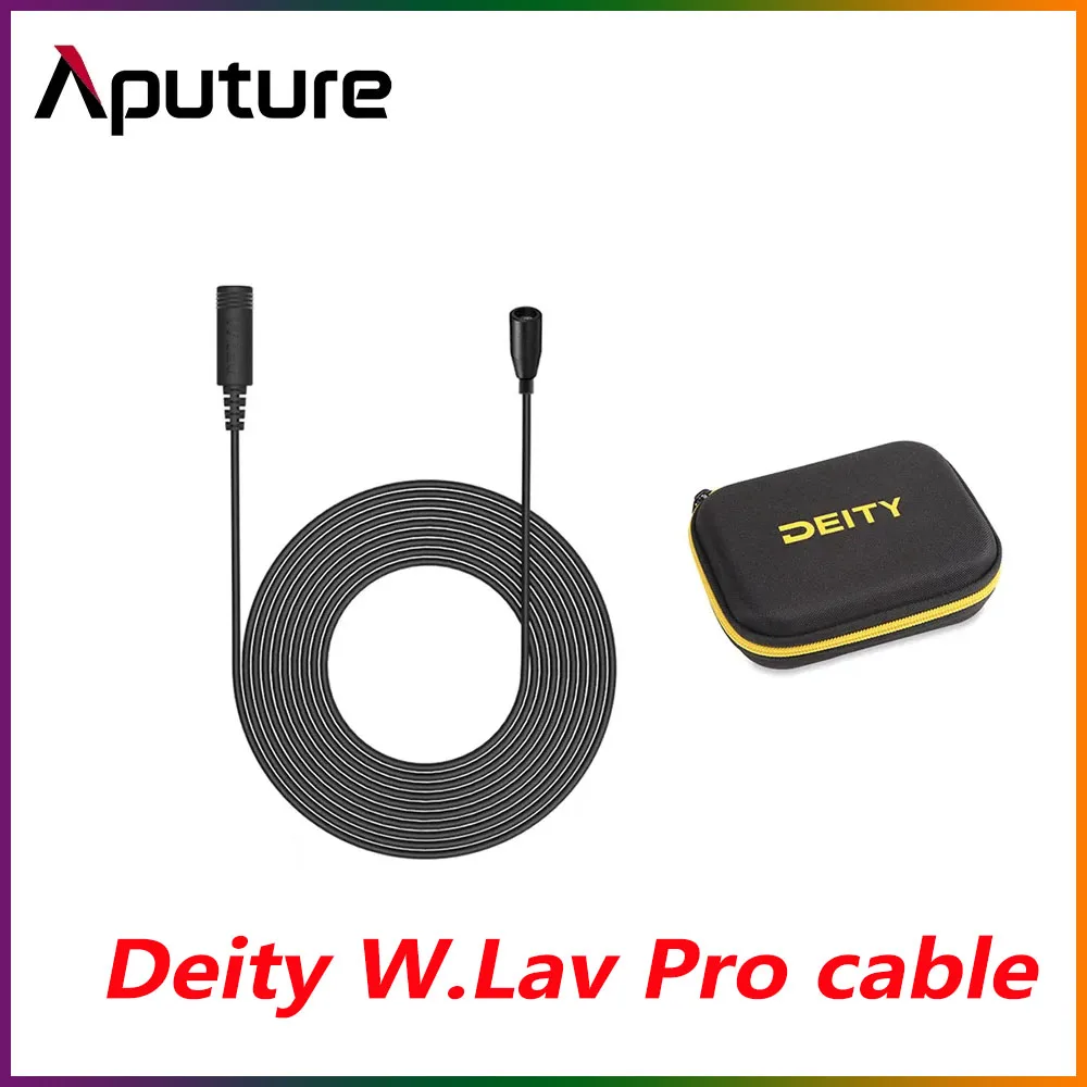 Aputure Deity W.Lav Pro cable lenght 1.8m Professional Lavalier Microphone Waterproof Condenser Mic for Camera Video Recording