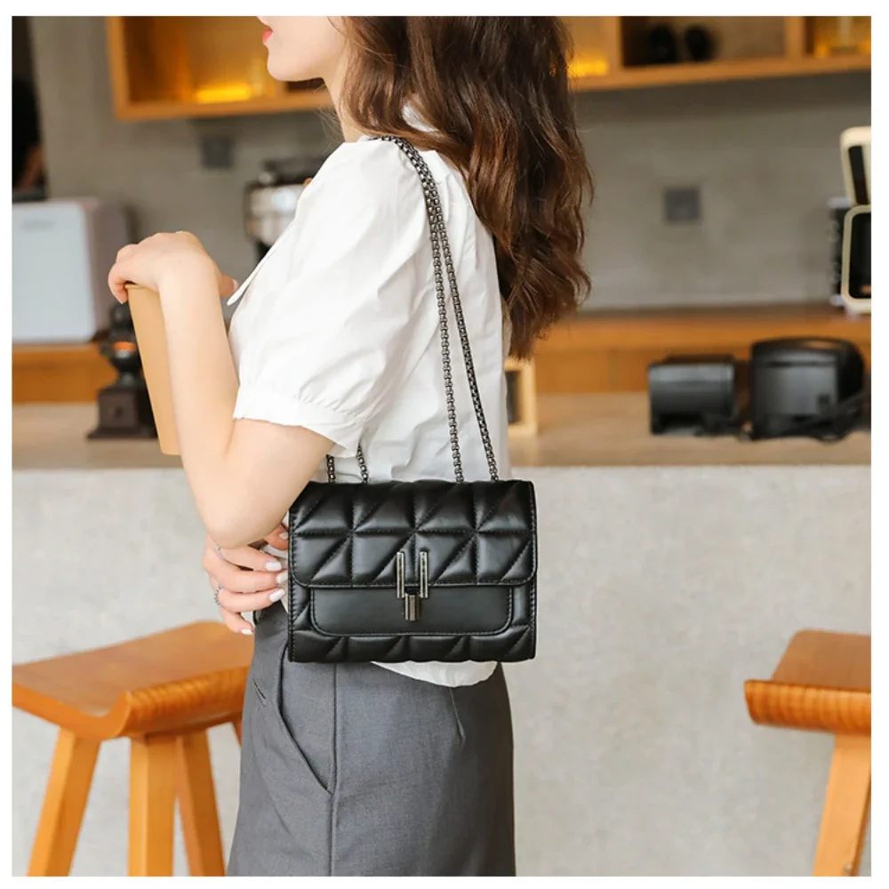 2024 Fashion Luxury Designer Bags Women Leather Chain Crossbody Bags for Women Handbags Shoulder Bags Messenger Female Clutch