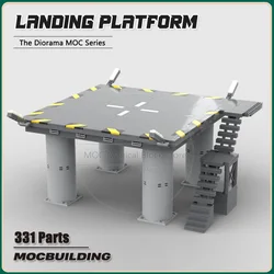 Movie Landing Platform MOC Building Blocks Diorama Model Architecture Technology Bricks Collection Display Toys Xmas Gifts